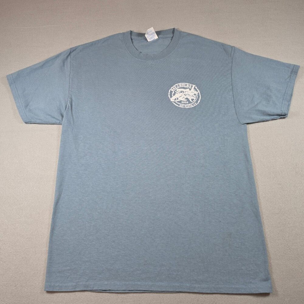 San Diego Day at the Docks T-Shirt Size L Blue Short Sleeve